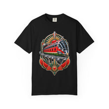 Chrome Art Deco Watermelon Monorail T-Shirt Graphic