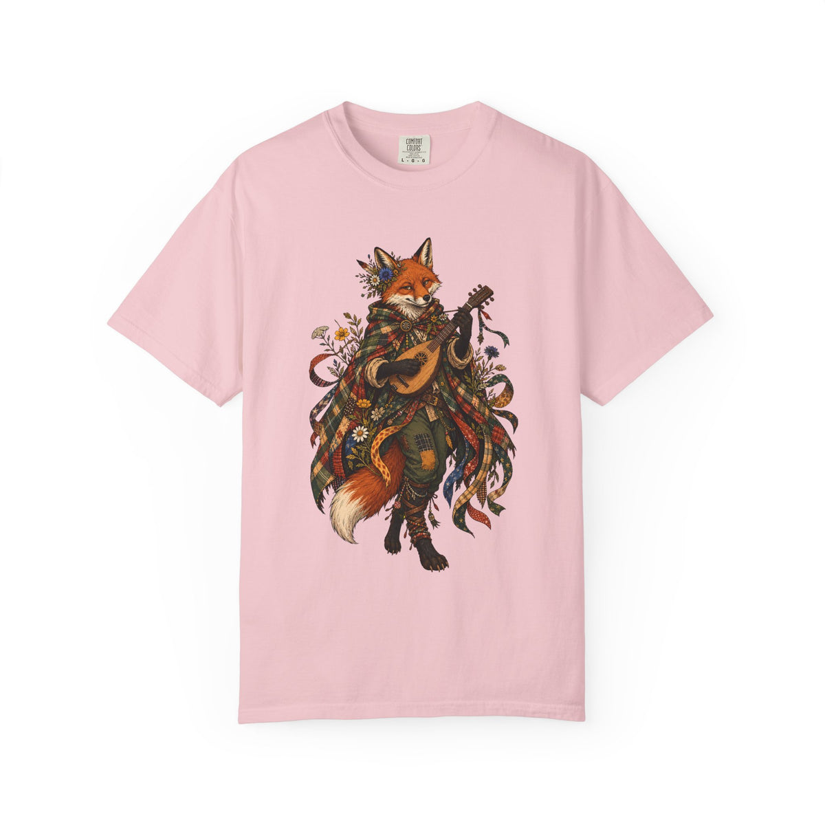 Plaid Meadow Fox Bard Graphic Tee