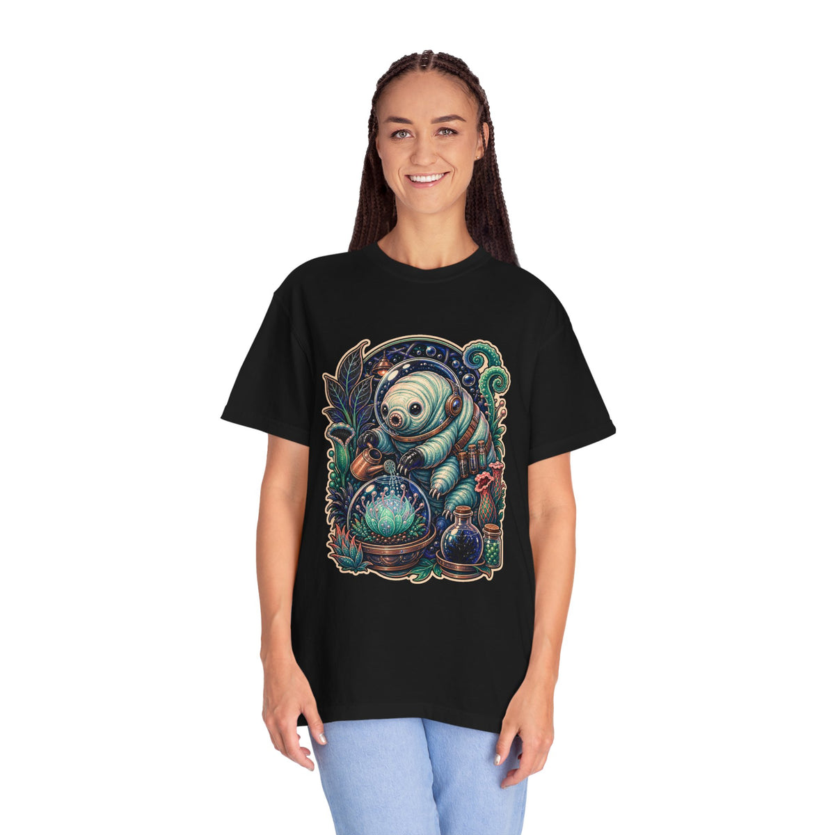 Aliencore Tardigrade Botanist T-Shirt Graphic