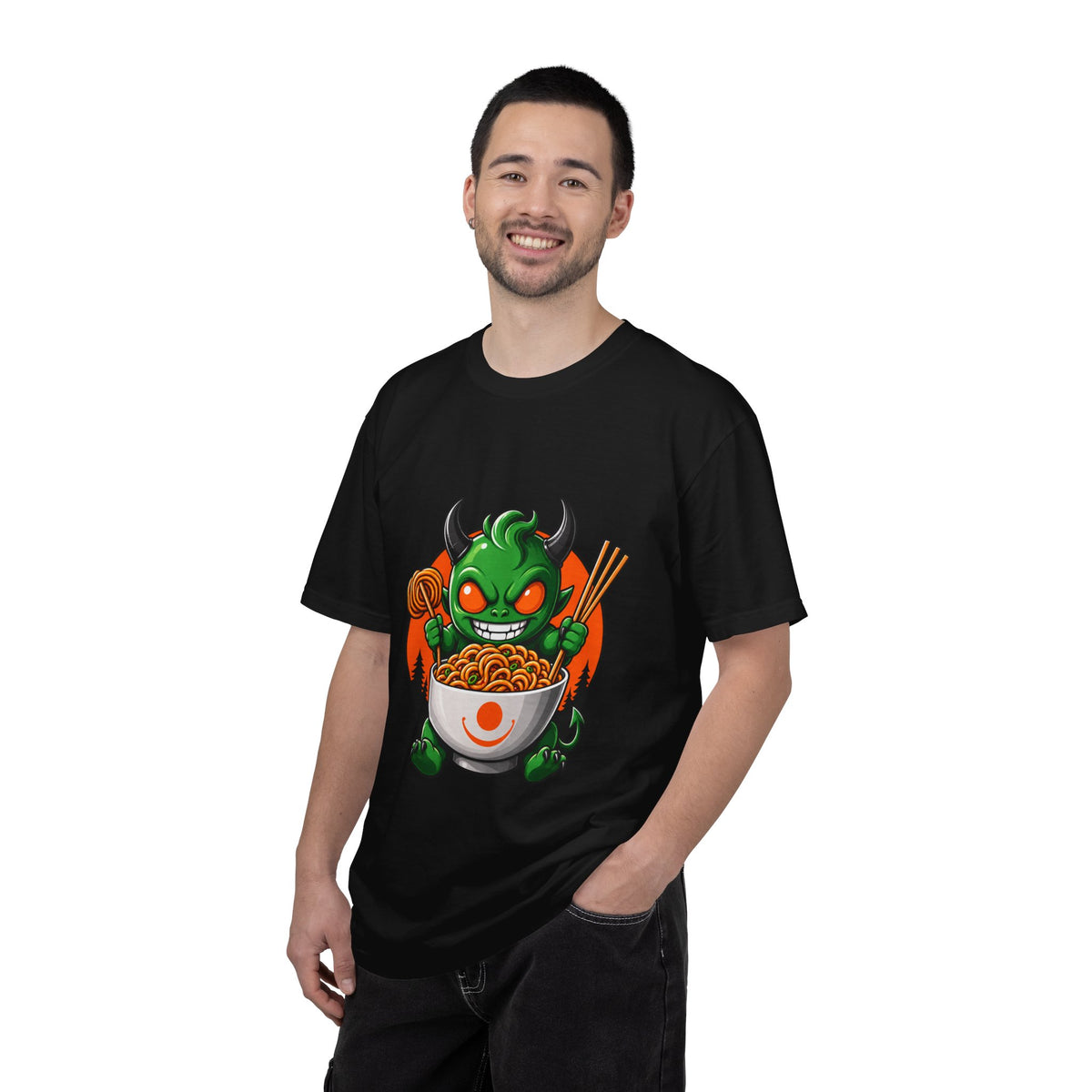 Ramen Devil Mascot T-Shirt Graphic