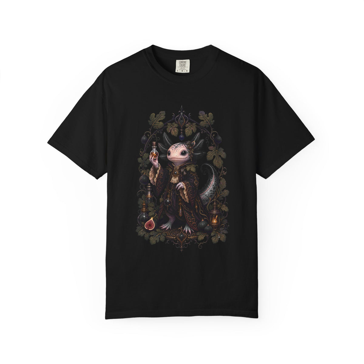 Gothic Fig Axolotl Alchemist Graphic Tee