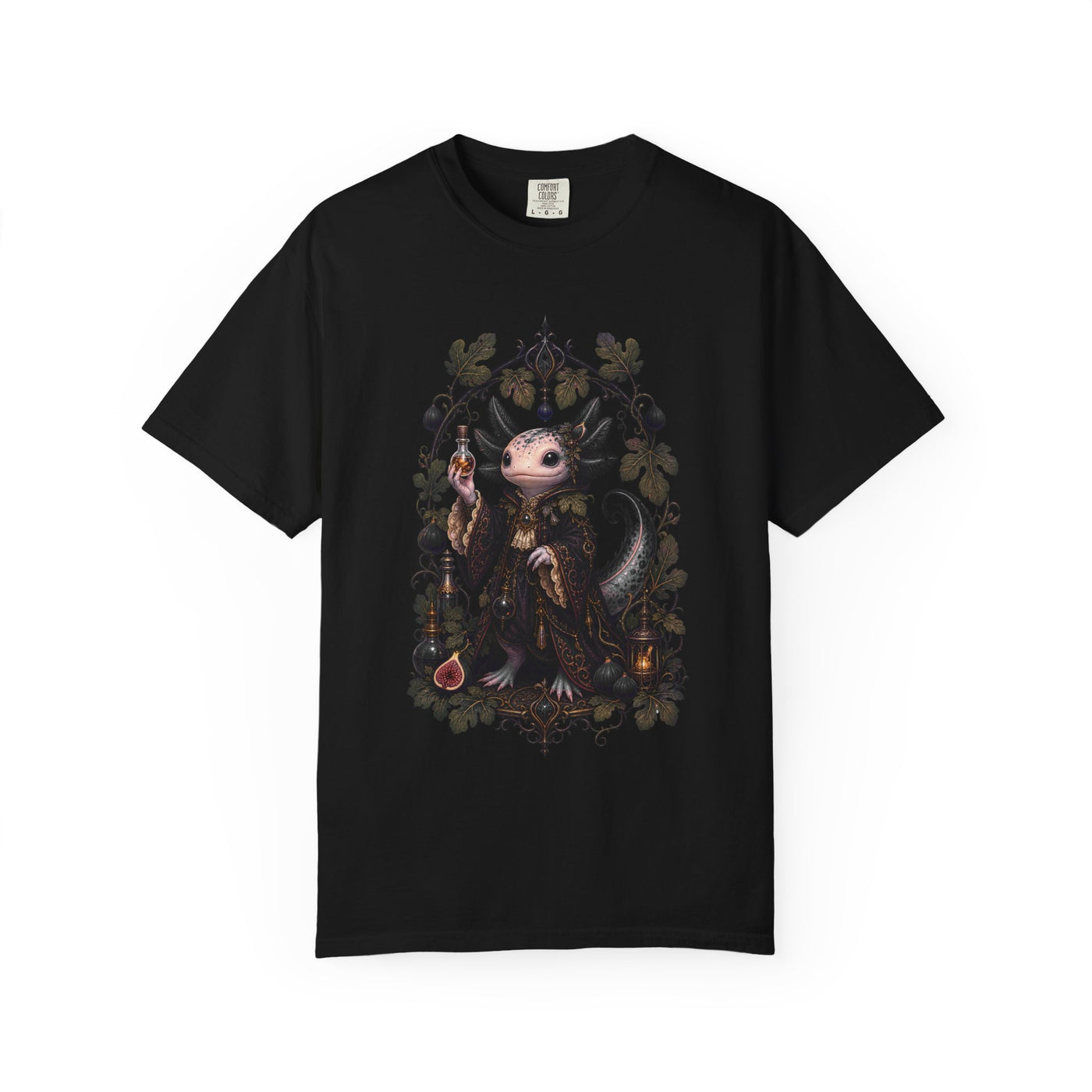 Gothic Fig Axolotl Alchemist Graphic Tee