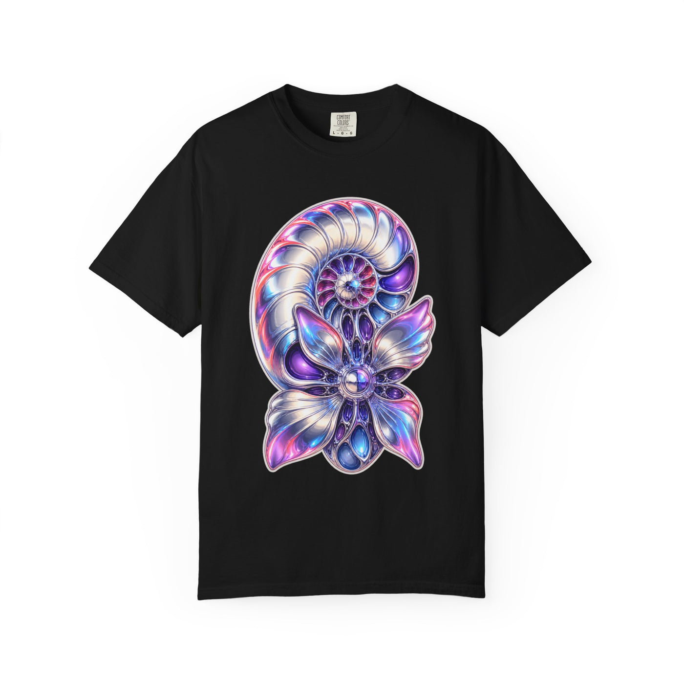 Chrome Nautilus Bloom Y2K Graphic Tee