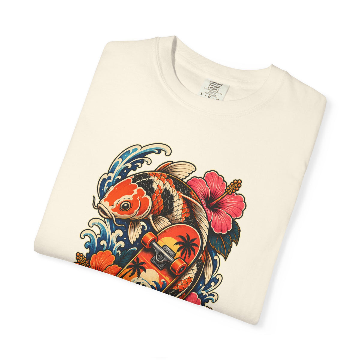 Hibiscus Skate Koi Graphic Tee