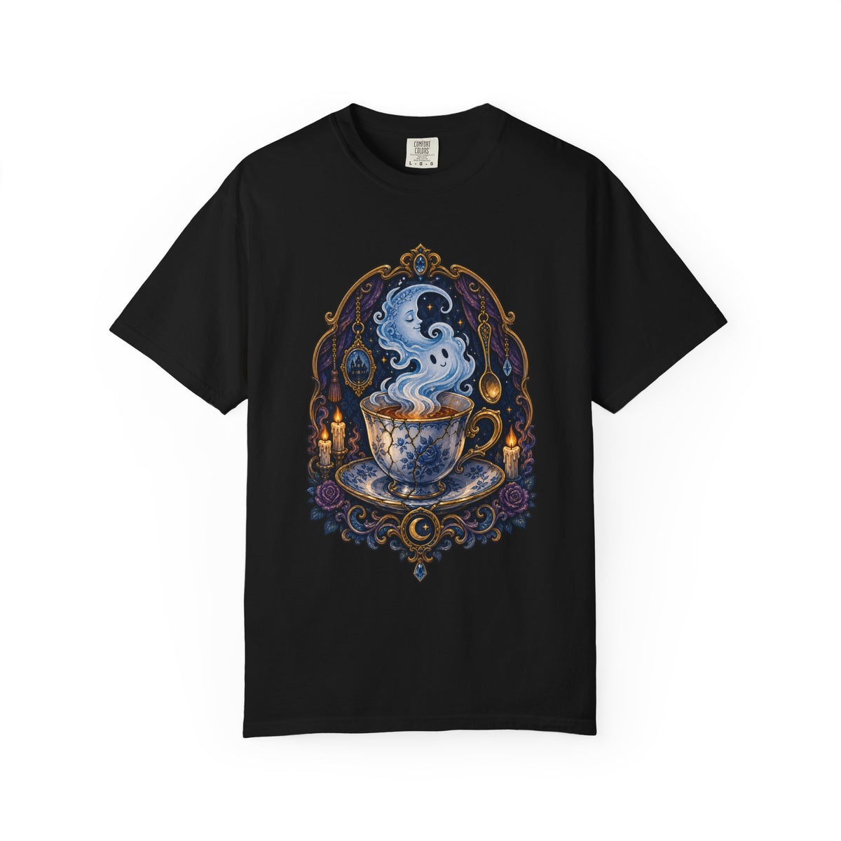 Haunted Ceramic Teacup T-Shirt Graphic