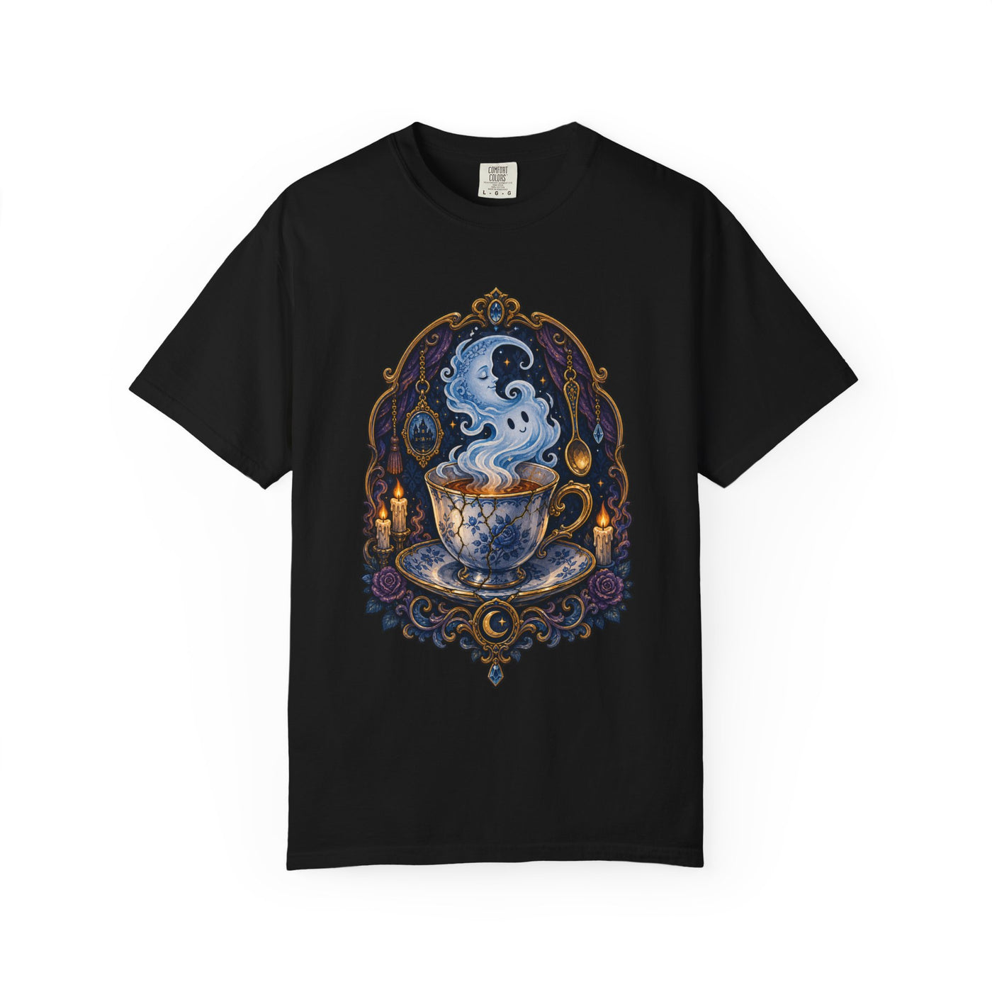 Haunted Ceramic Teacup T-Shirt Graphic