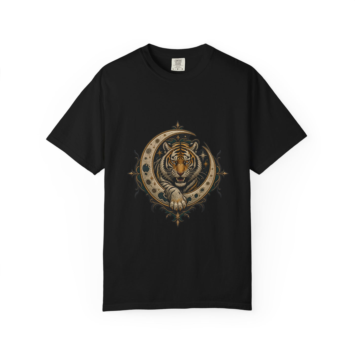 Lunar Tiger Crest Embroidered T-Shirt Graphic