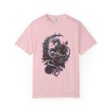 Chrome Rose Serpent Gothic Graphic T-Shirt