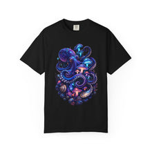 Bioluminescent Octopus Mushroom Graphic Tee