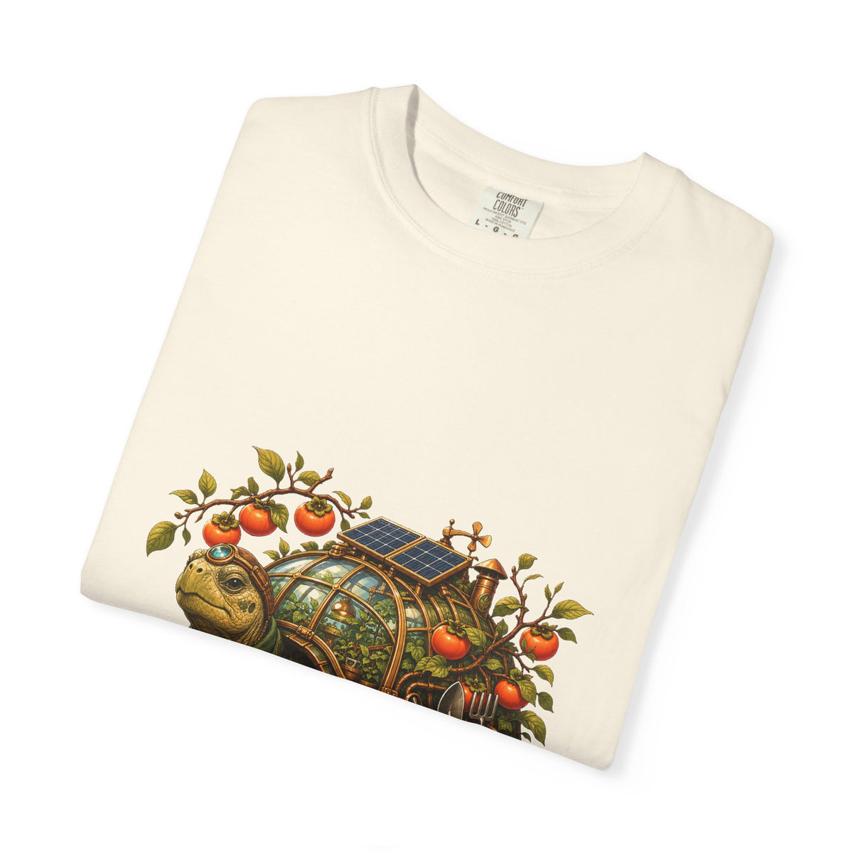 Solarpunk Persimmon Tortoise Graphic Tee