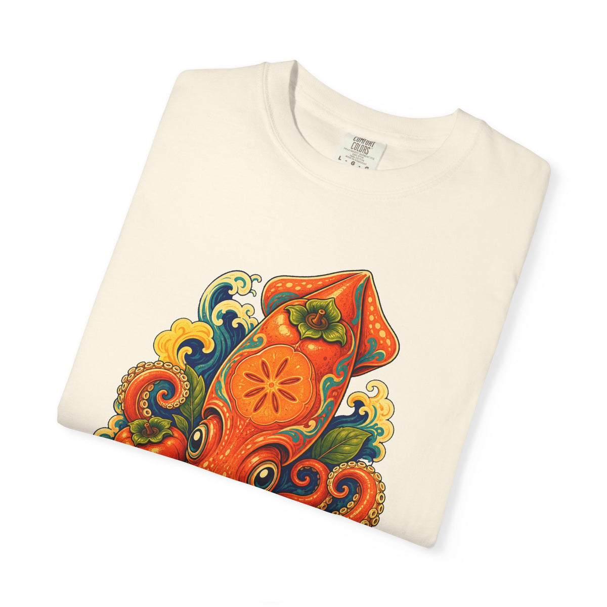 Psychedelic Persimmon Squid Graphic Tee