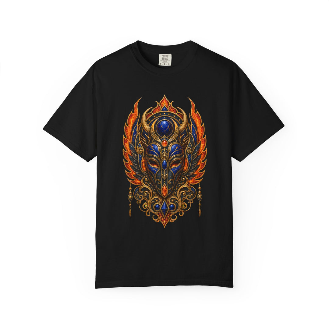 Ember Scarab Oracle Mask T-Shirt Graphic