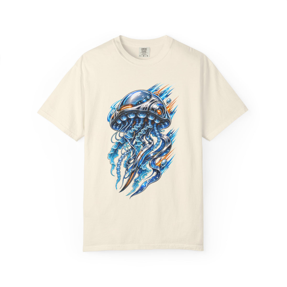 Chrome Bubble Jellyfish Racer T-Shirt Graphic