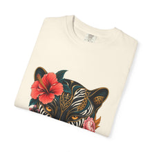 Zebra Bloom Panther Mask Graphic Tee