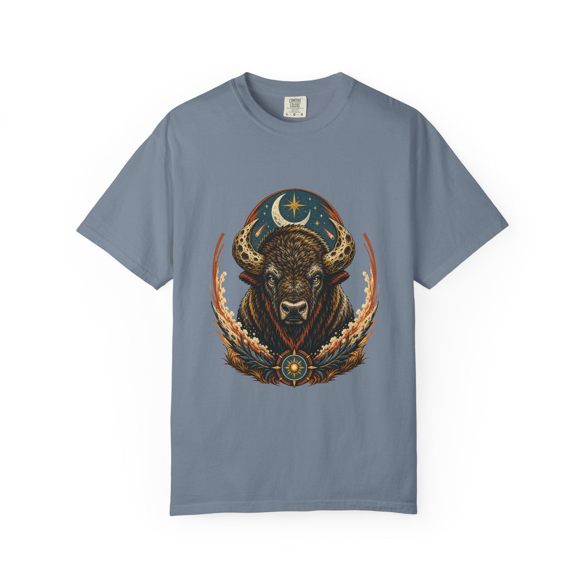 Woodcut Meteor Bison Graphic Tee