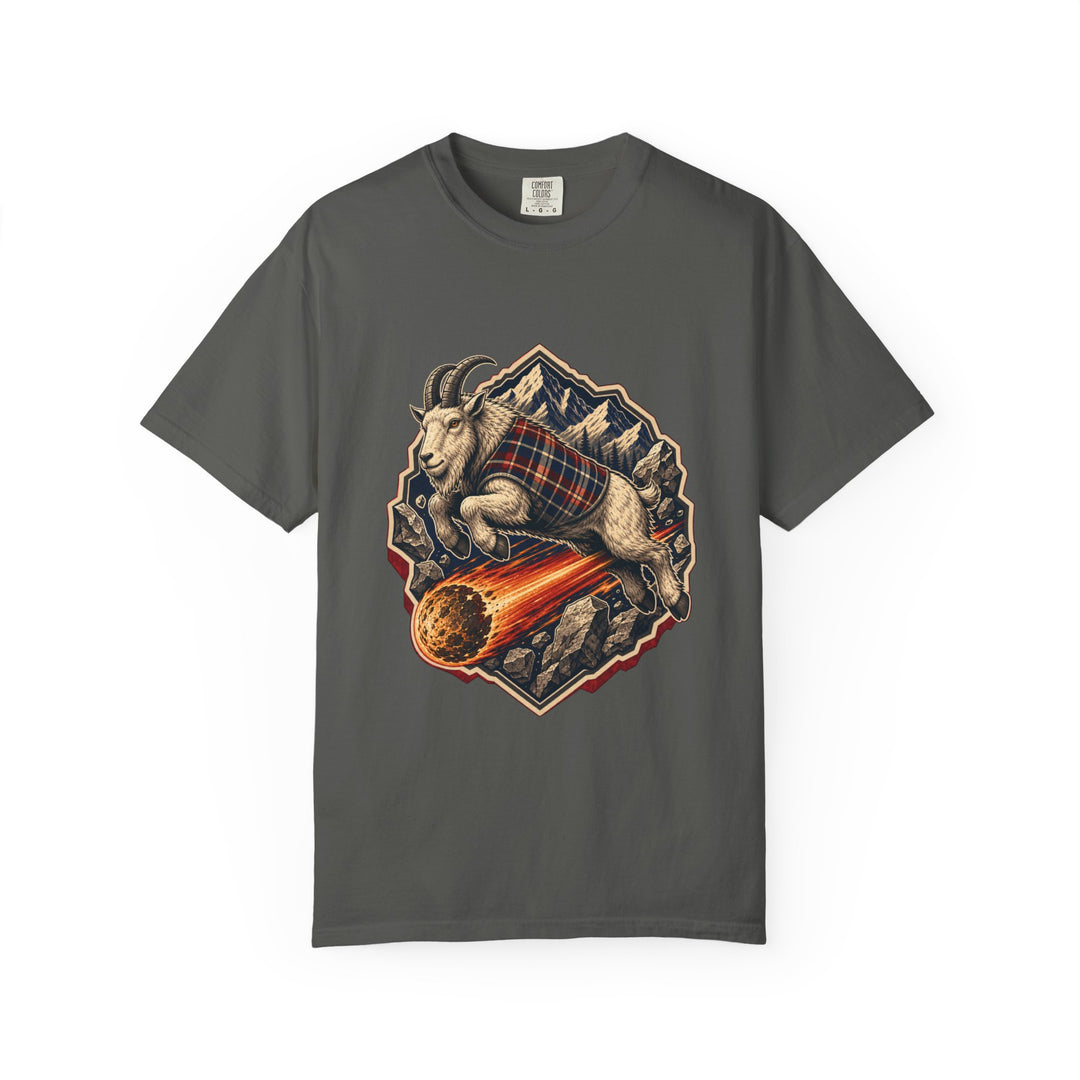 Plaid Meteor Mountain Goat Graphic Tee