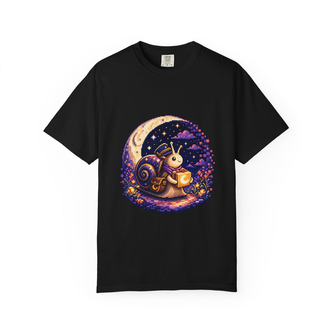 Pixel Moon Snail Courier T-Shirt Graphic