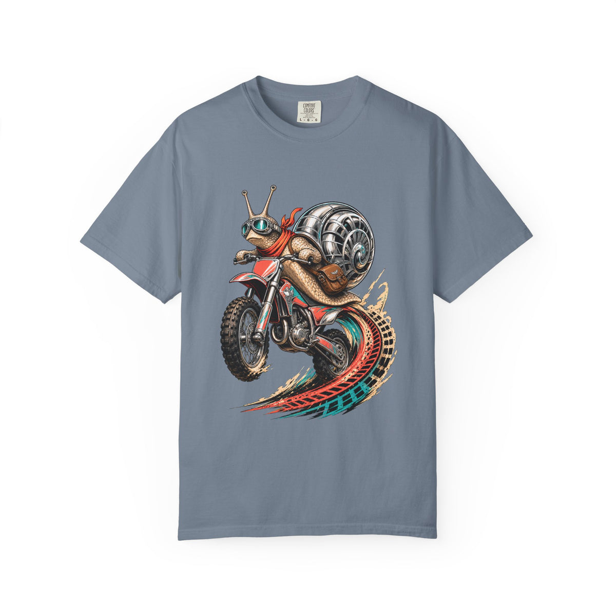 Chrome Deco Snail Motocross Courier T-Shirt Graphic
