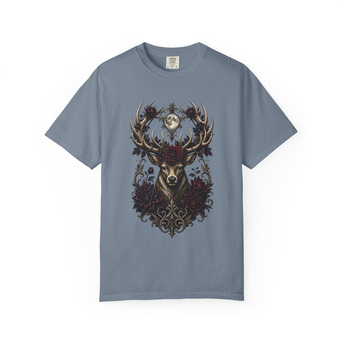 Gothic Dahlia Stag Crown Graphic Tee