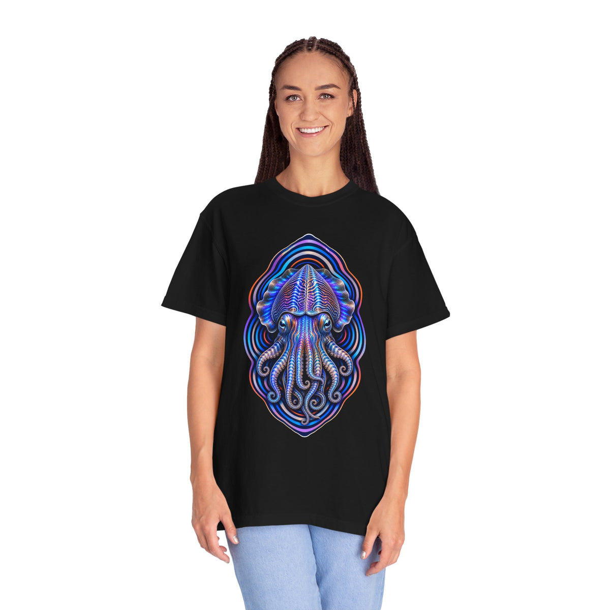Opal Cuttlefish Signal Op-Art Graphic Tee