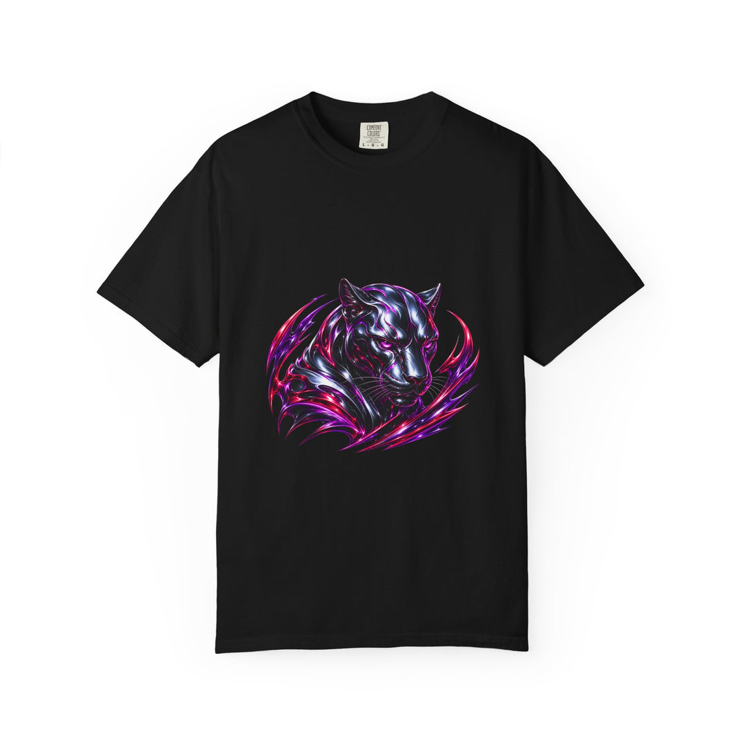 Red Violet Liquid Chrome Panther Graphic Tee