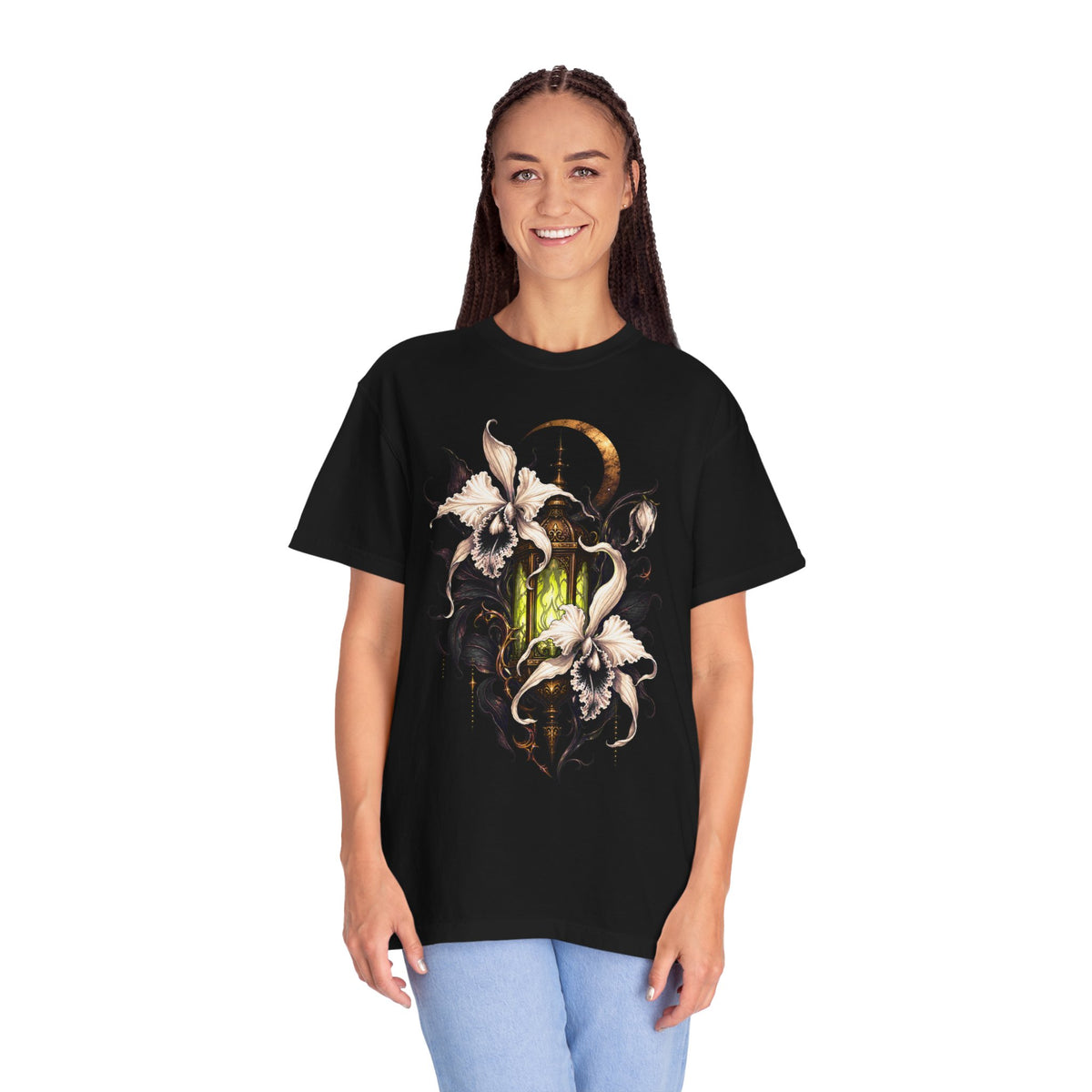 Velvet Ghost Orchid Lantern T-Shirt Graphic