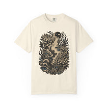 Blackwork Tide Map Florals T-Shirt Graphic