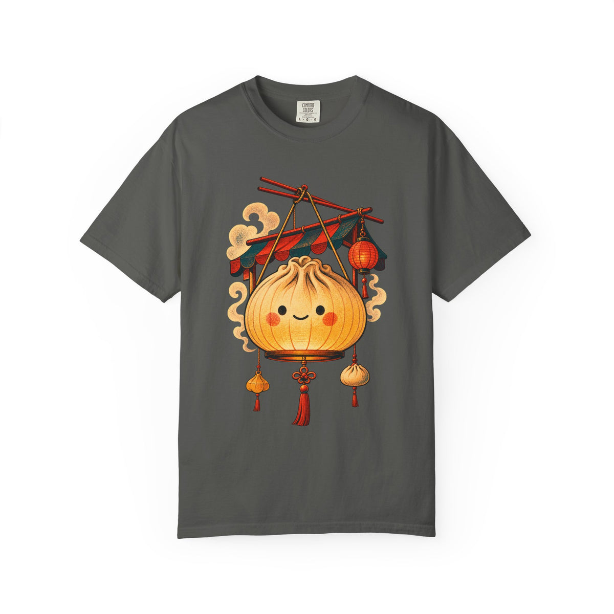 Risograph Night Market Dumpling Lantern T-Shirt Graphic