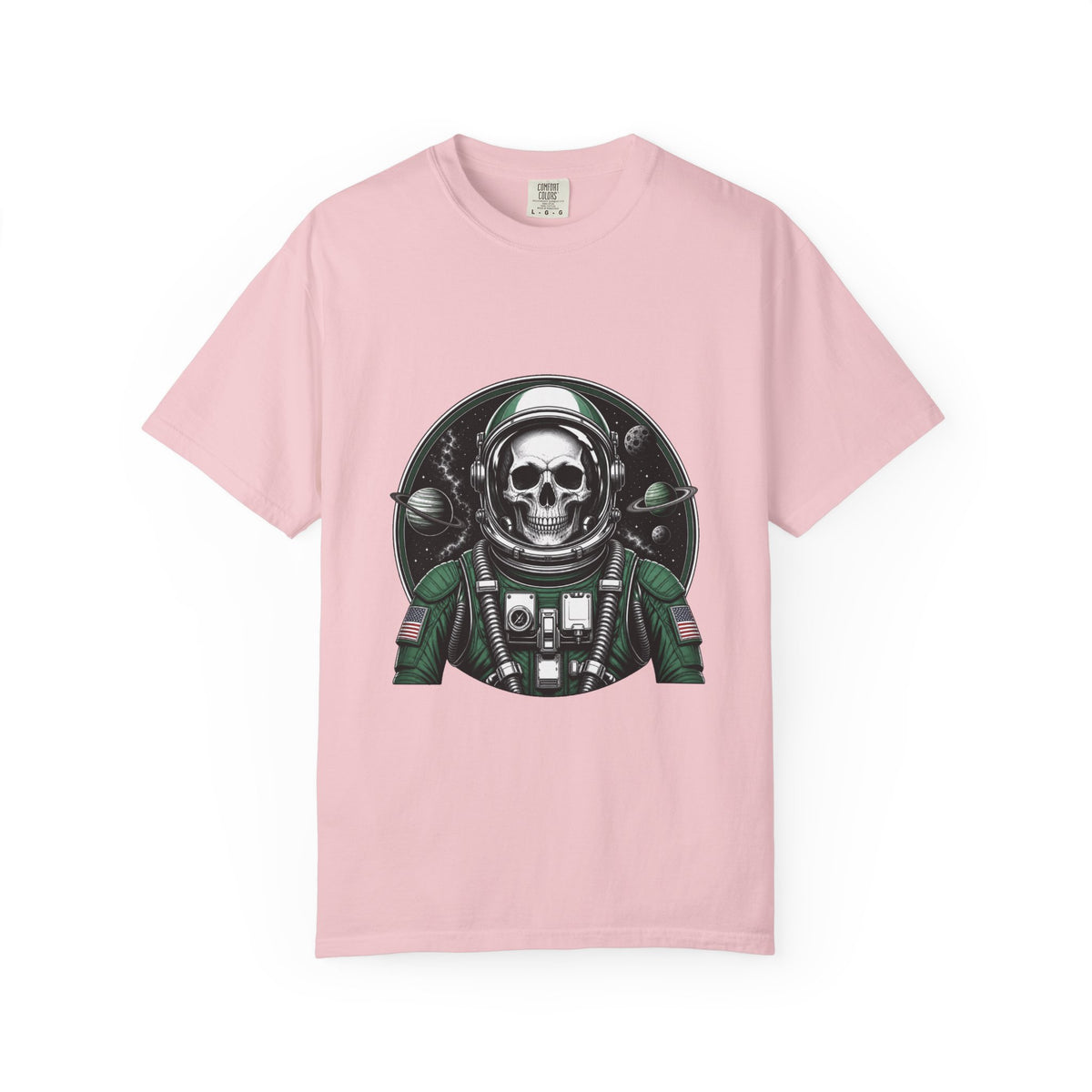 Astronaut Skull Cosmic Badge T-Shirt Graphic