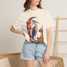 Psychedelic Mushroom Heron Graphic Tee
