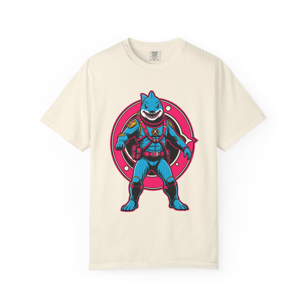 Shark Astronaut Retro Space T-Shirt Graphic