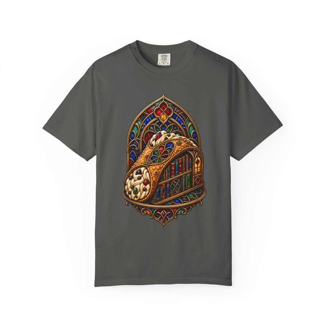 Stained Glass Library Cannoli T-Shirt Graphic