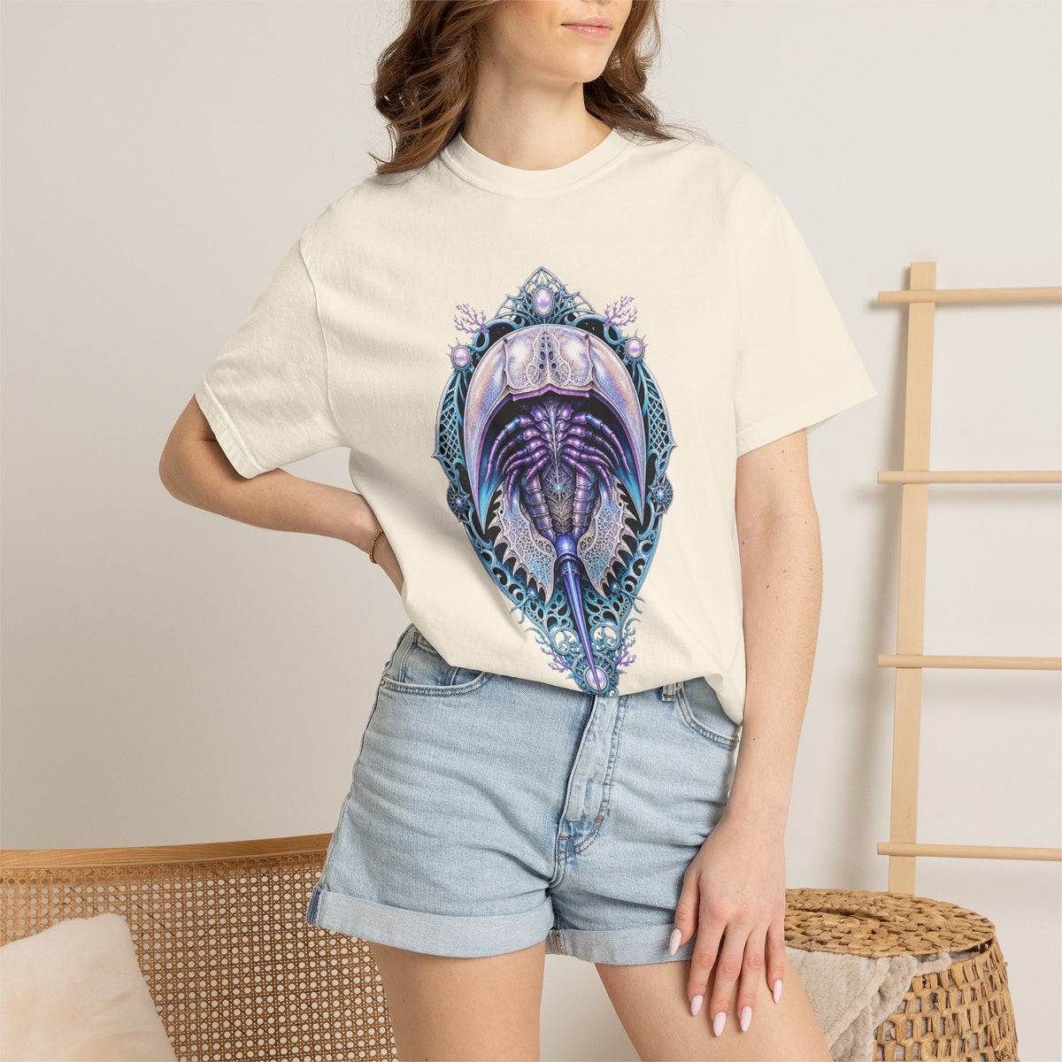 Alien Lace Horseshoe Crab Graphic Tee