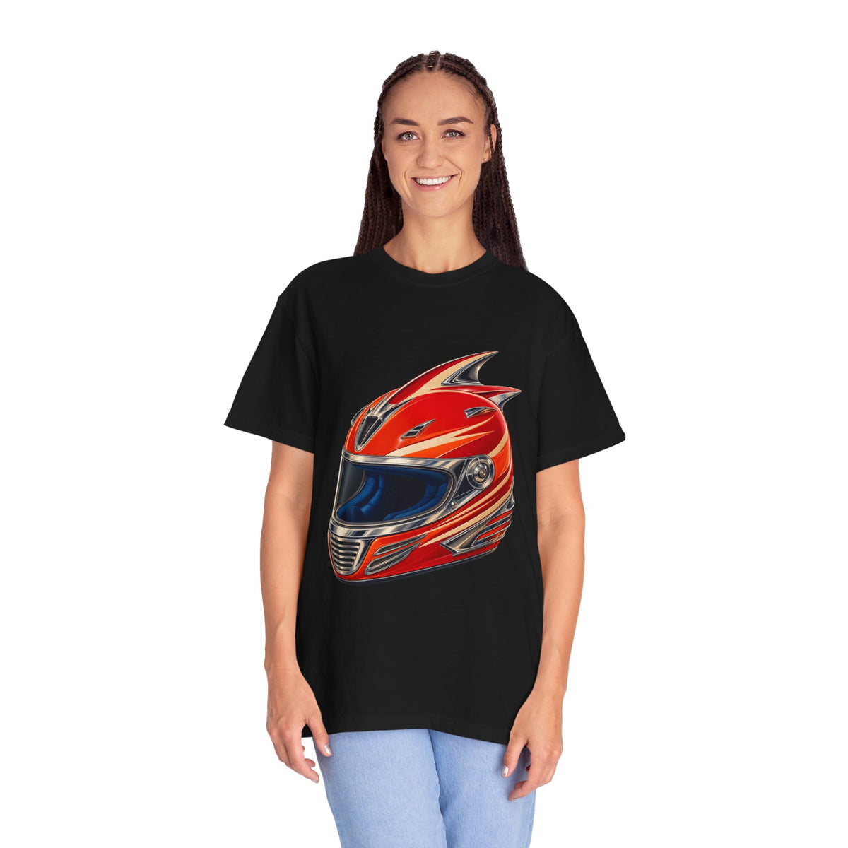 Tomato Chrome Racing Helmet Graphic Tee