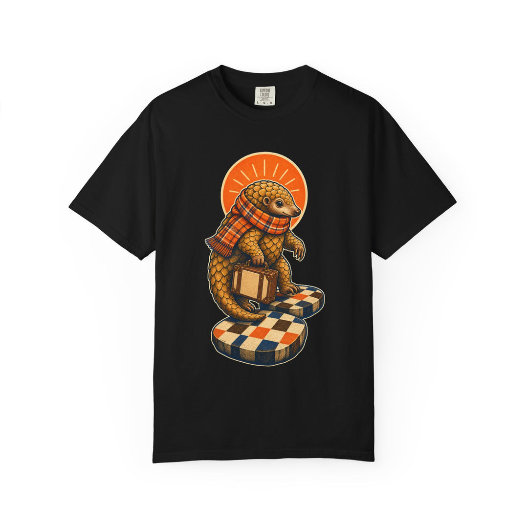Papaya Plaid Pangolin Traveler Graphic Tee