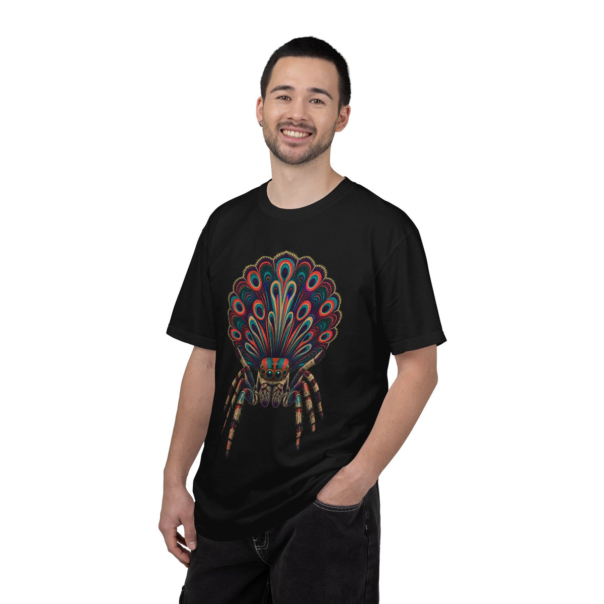 Spectral Peacock Spider Fan Dance Graphic Tee