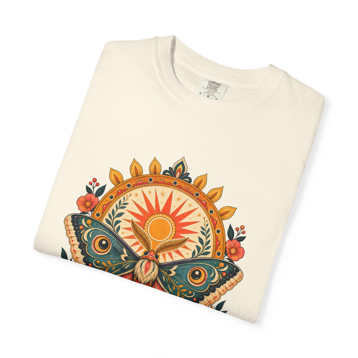Folk Sun Moth Crest T-Shirt Graphic