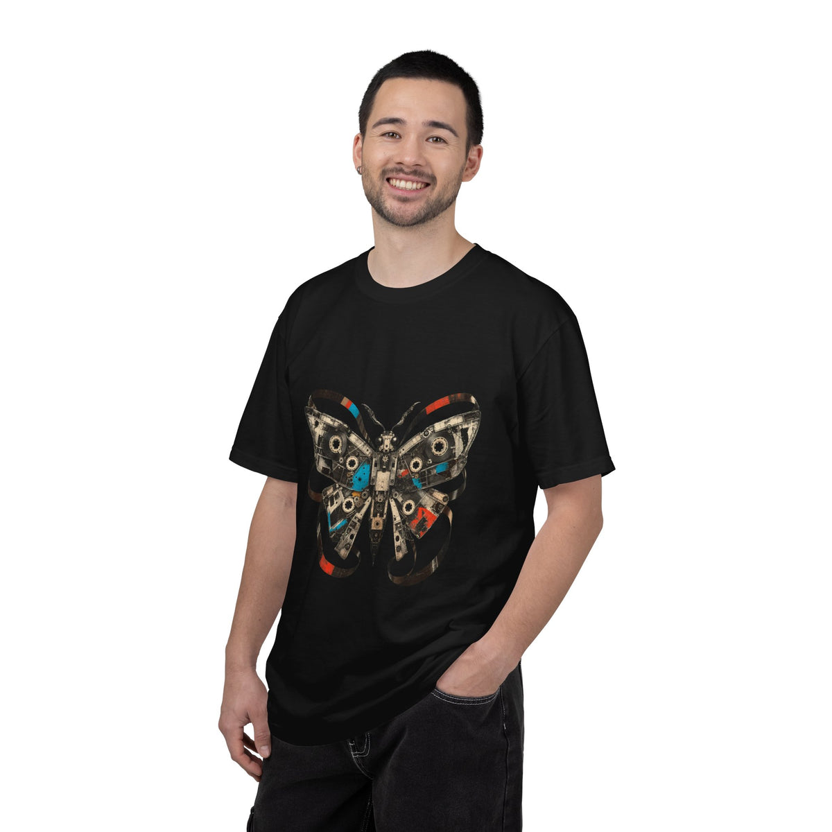 Analog Cassette Moth Graphic Tee