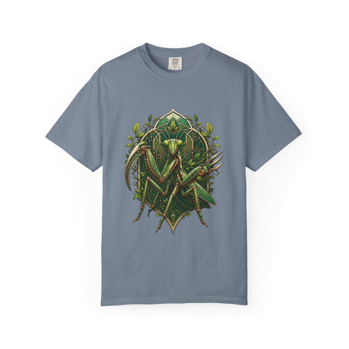 Cyber Botanical Praying Mantis Graphic Tee