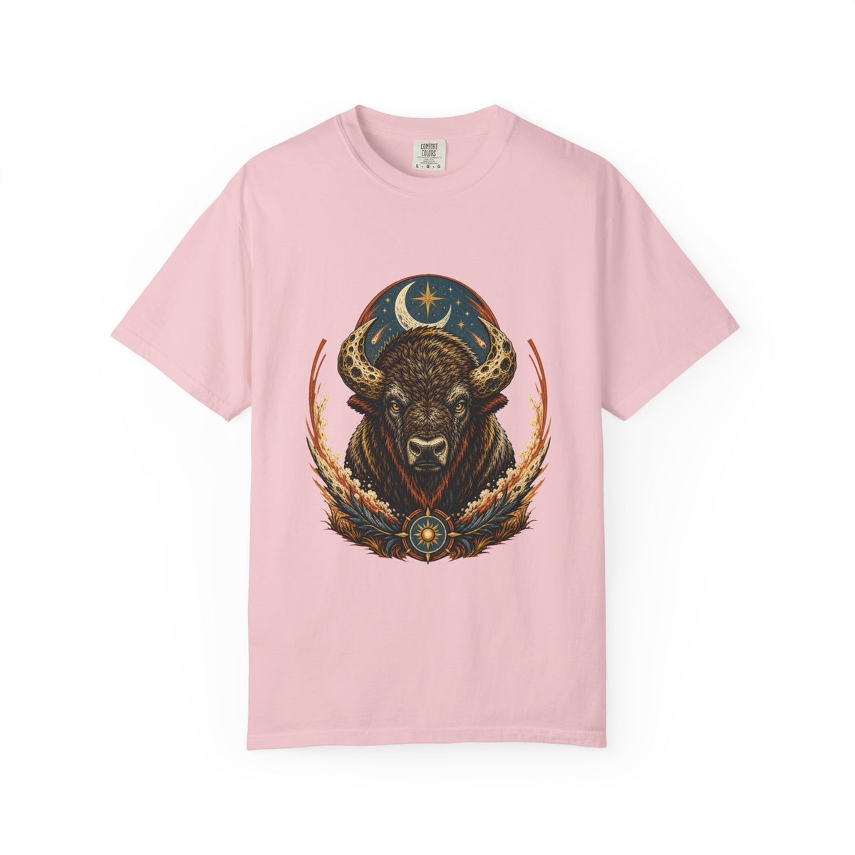 Woodcut Meteor Bison Graphic Tee
