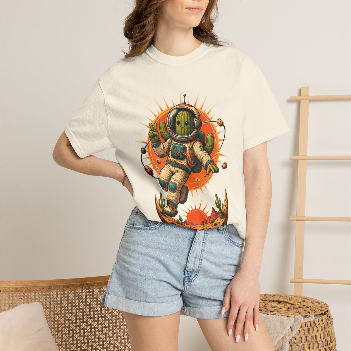 Retro-Future Cactus Astronaut Graphic Tee
