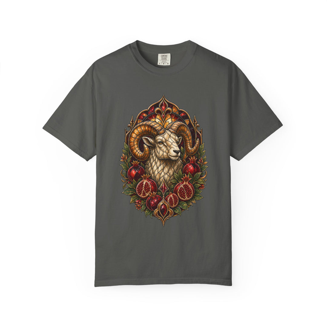 Stained Glass Pomegranate Ram Graphic Tee
