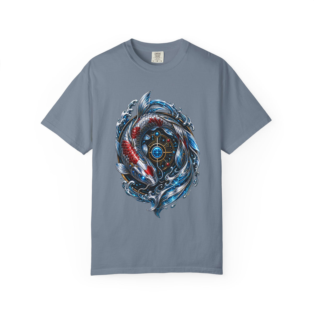 Chrome Koi Circuit Guardian T-Shirt Graphic