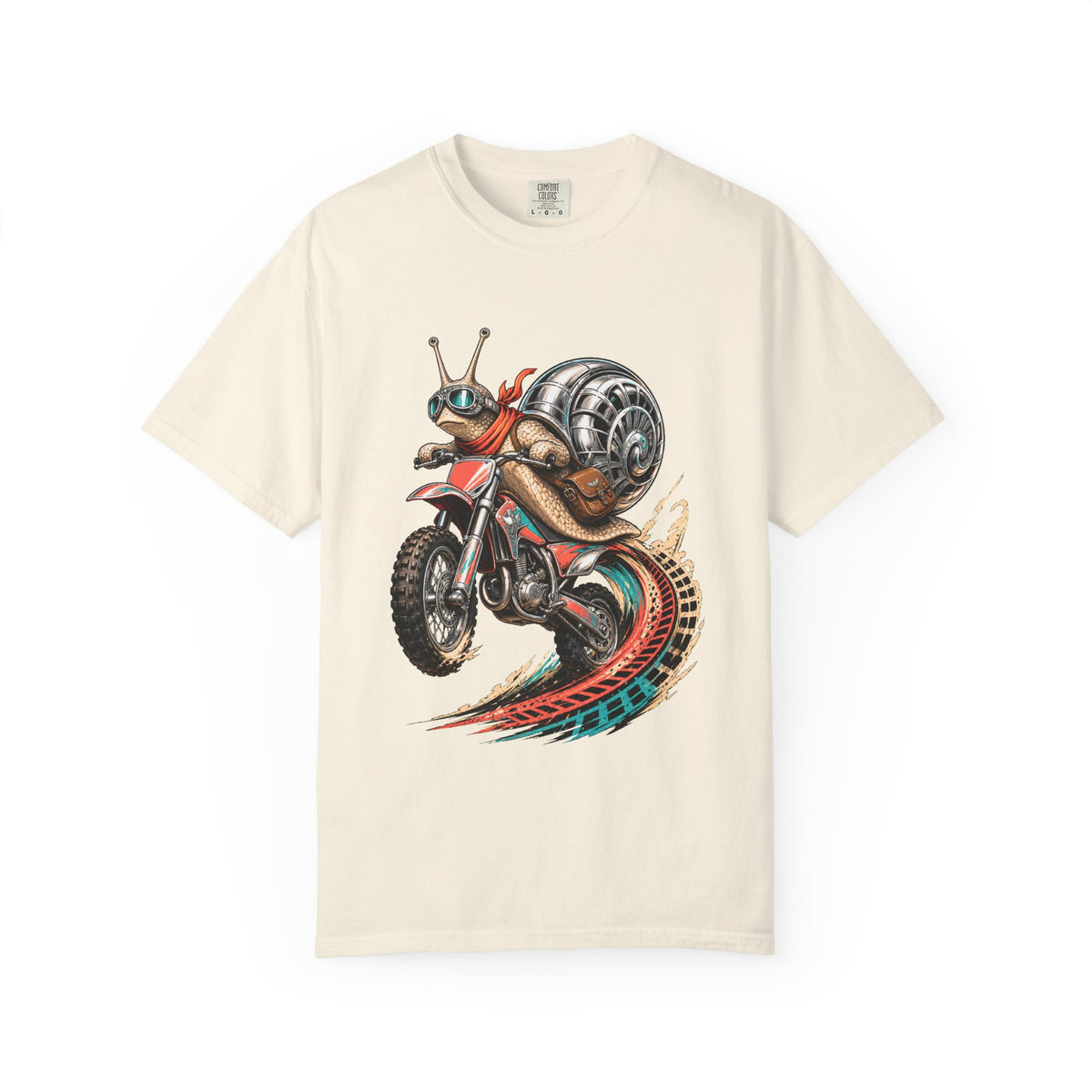 Chrome Deco Snail Motocross Courier T-Shirt Graphic