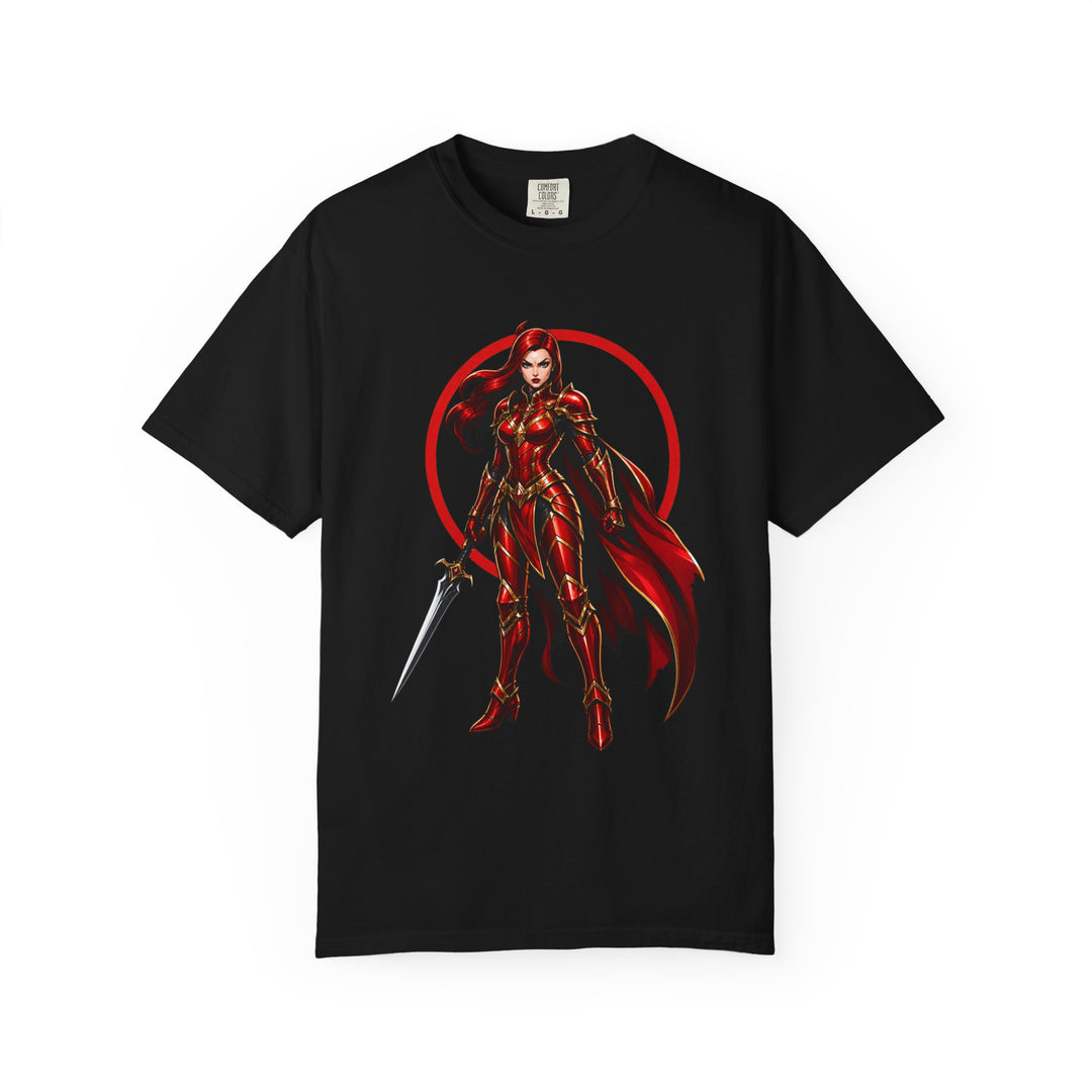 Crimson Battle Heroine Crest T-Shirt Graphic