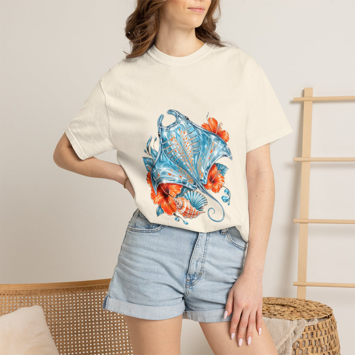 Y2K Surfcore Glass Stingray T-Shirt Graphic