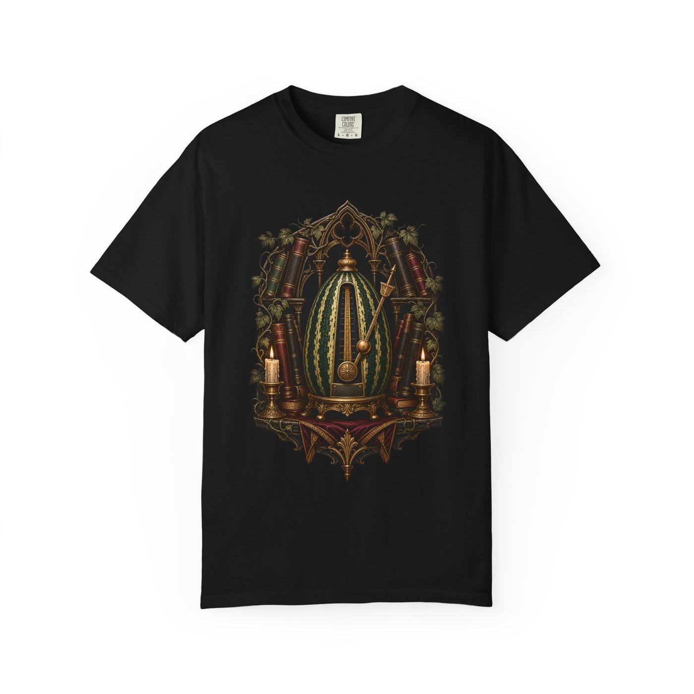 Gothic Library Melon Metronome T-Shirt Graphic