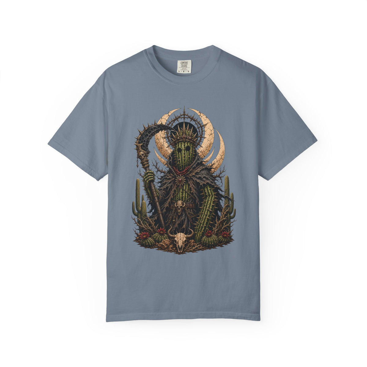 Punk Metal Cactus Reaper T-Shirt Graphic