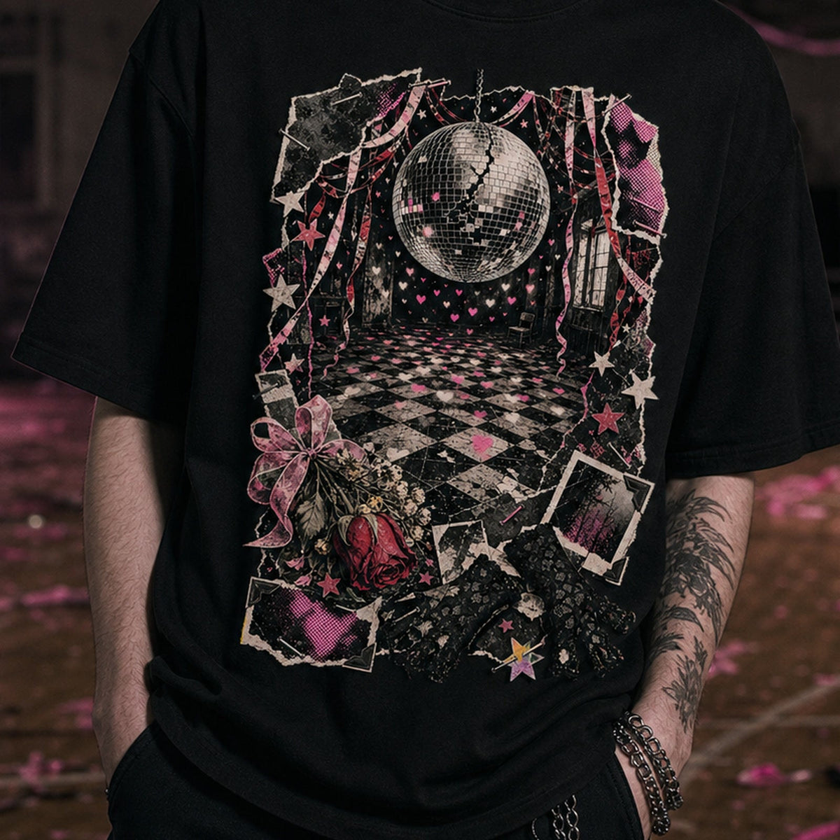 Blackout Prom Heavy Oversized Emo Tee