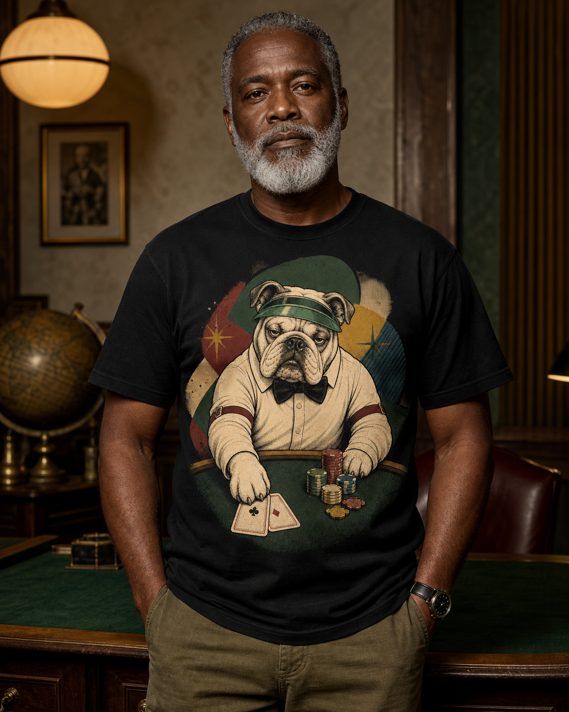 Bulldog Dealer Vintage Card-Room Graphic Tee